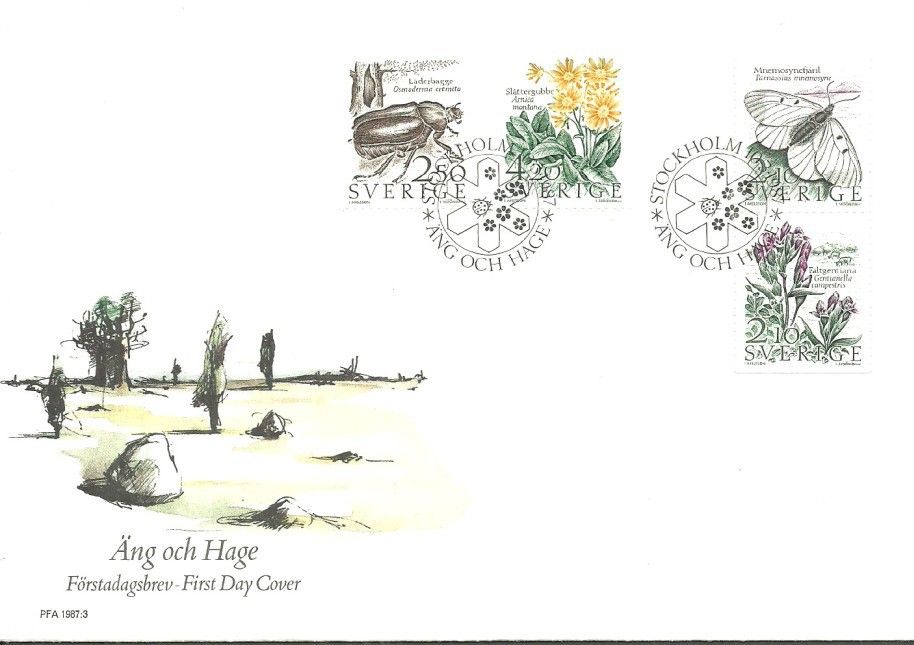 Znaczek Szwecja 1987 Mi 1423-1426 FDC