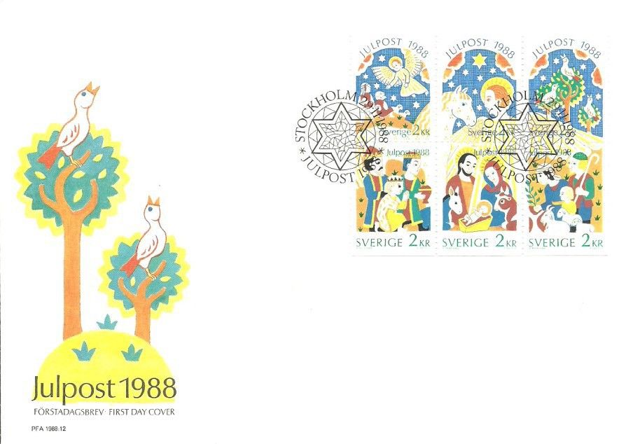 Znaczek Szwecja 1988 Mi 1510-1515 FDC