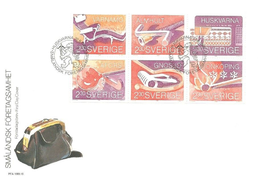 Znaczek Szwecja 1989 Mi 1559-1564 FDC