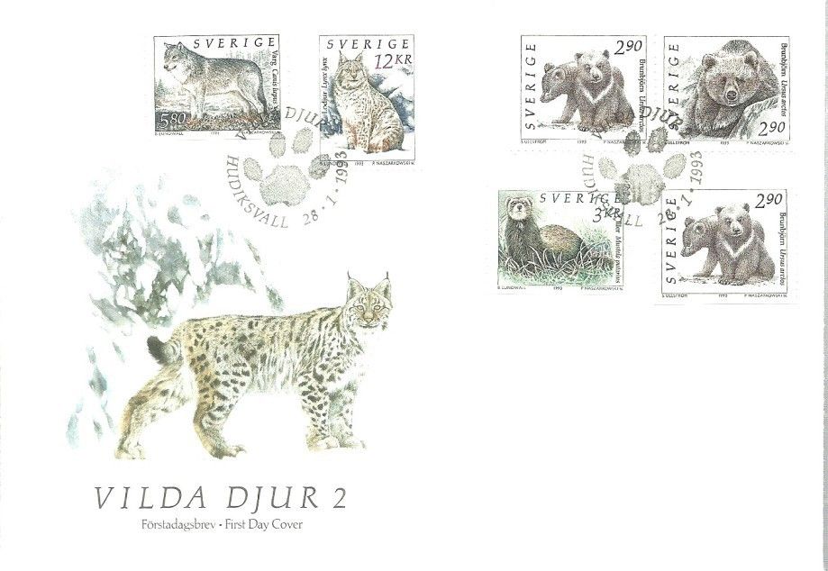 Znaczek Szwecja 1993 Mi 1756-1760 FDC