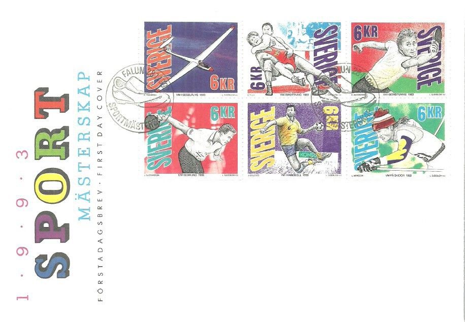 Znaczek Szwecja 1993 Mi 1761-1766 FDC