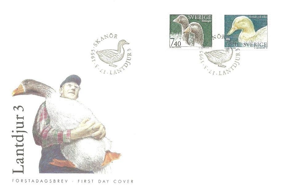 Znaczek Szwecja 1995 Mi 1878-1879 FDC