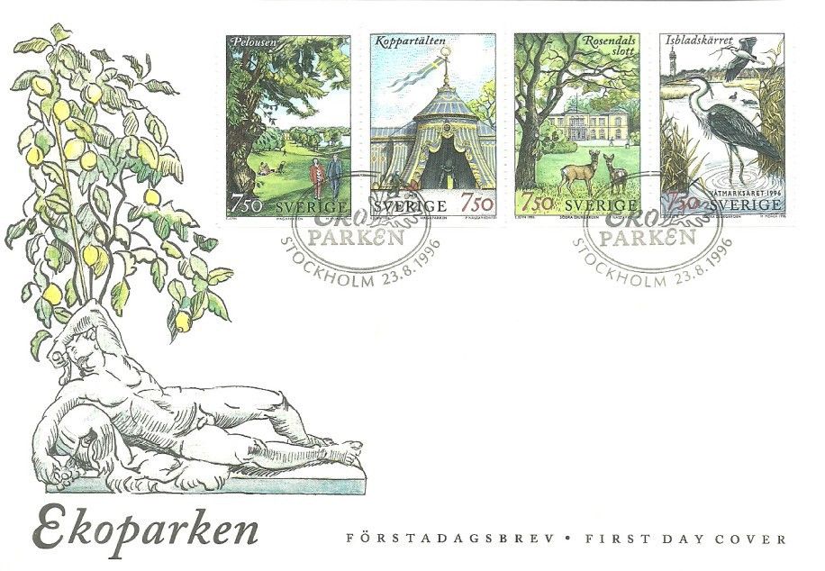 Znaczek Szwecja 1996 Mi 1955-1958 FDC