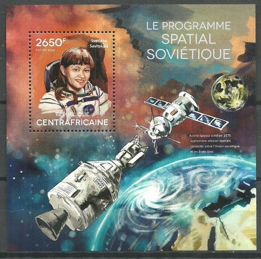 Znaczek Republika Środkowoafrykańska 2014 Mi bl 1240 Czyste **