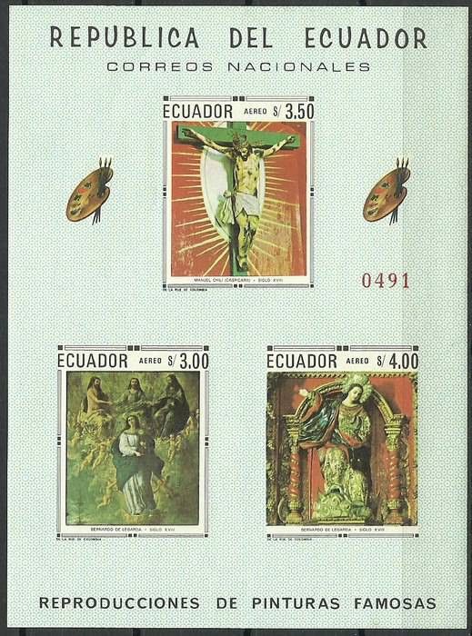 Znaczek Ekwador 1968 Mi bl 48 Czyste **