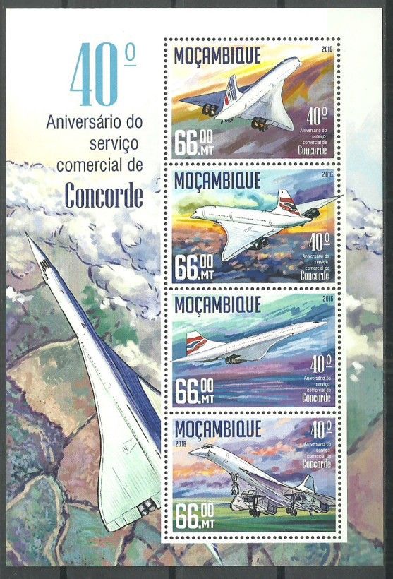 Znaczek Mozambik 2016 Mi ark 8574-8577 Czyste **