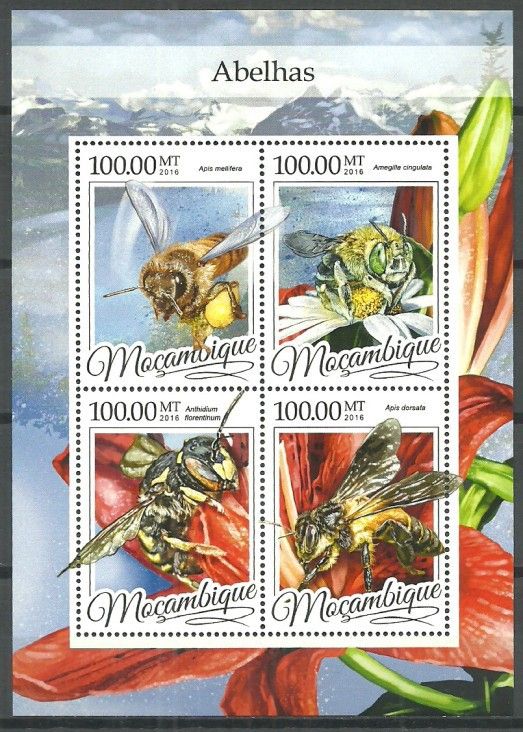 Znaczek Mozambik 2016 Mi ark 8614-8617 Czyste **