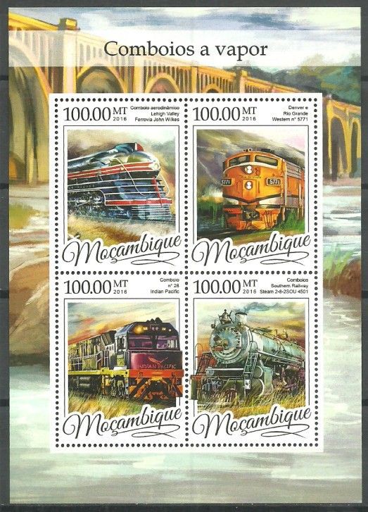 Znaczek Mozambik 2016 Mi ark 8629-8632 Czyste **