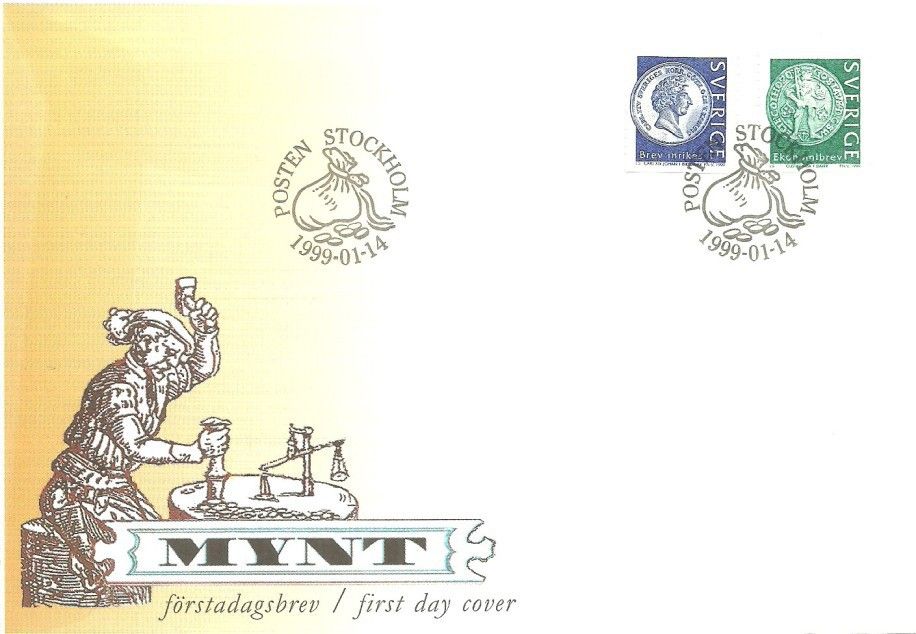 Znaczek Szwecja 1999 Mi 2093-2094 FDC