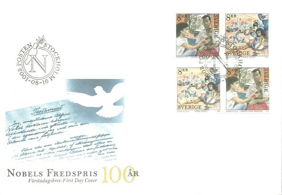 Znaczek Szwecja 2001 Mi 2243-2244 FDC