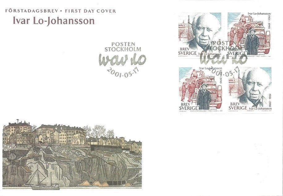 Znaczek Szwecja 2001 Mi 2241-2242 FDC