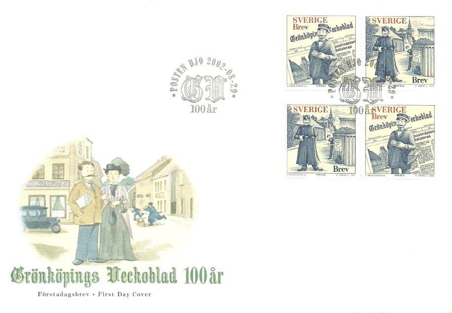 Znaczek Szwecja 2002 Mi 2310-2311 FDC