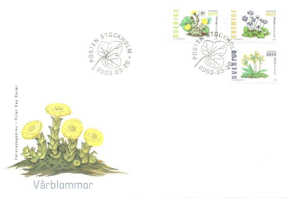 Znaczek Szwecja 2003 Mi 2350-2352 FDC