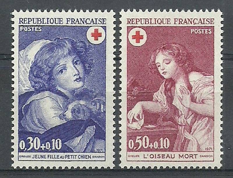 Znaczek Francja 1971 Mi 1777-1778 Czyste **