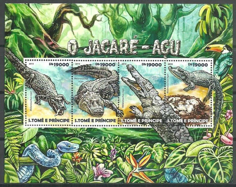 Znaczek Wyspy Św. Tomasza i Książęca 2015 Mi ark 6136-6139 Czyste **
