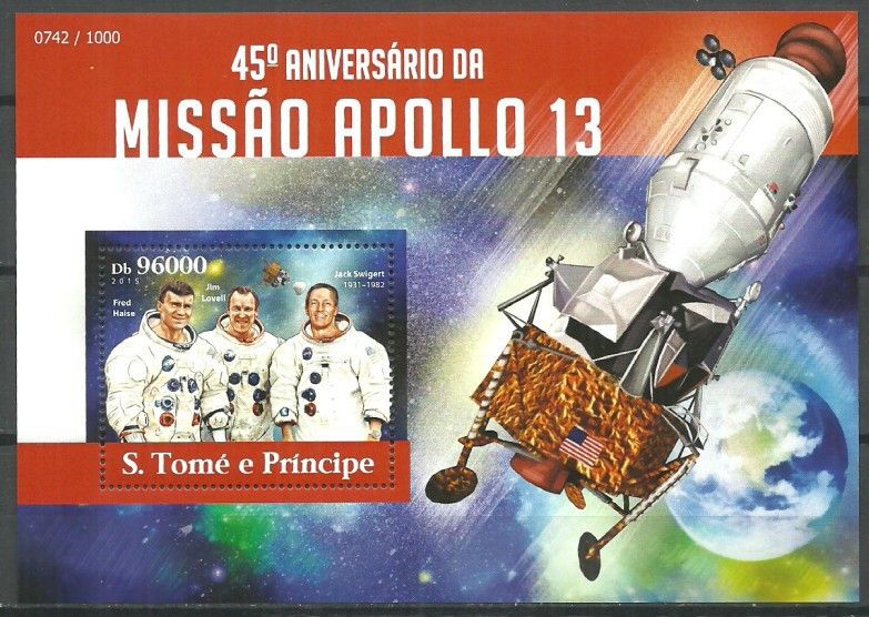 Znaczek Wyspy Św. Tomasza i Książęca 2015 Mi bl 1105 Czyste **