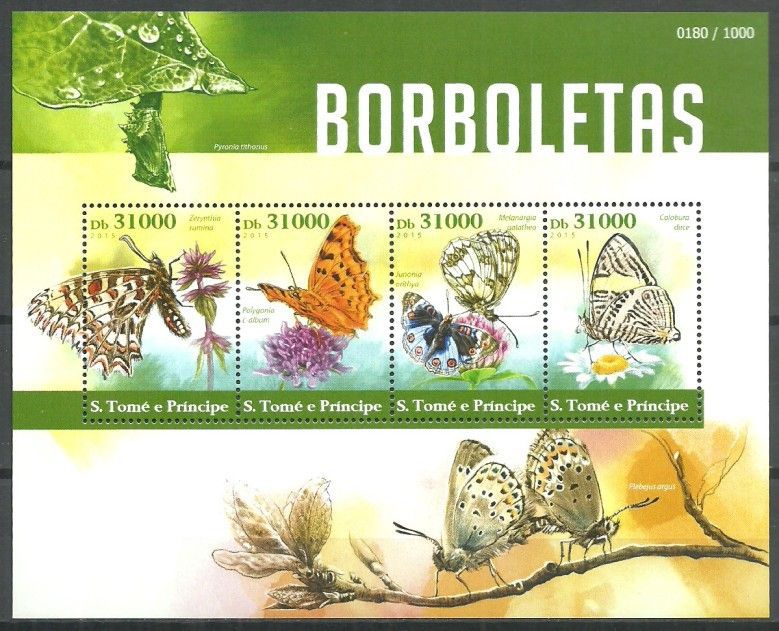 Znaczek Wyspy Św. Tomasza i Książęca 2015 Mi ark 6320-6323 Czyste **