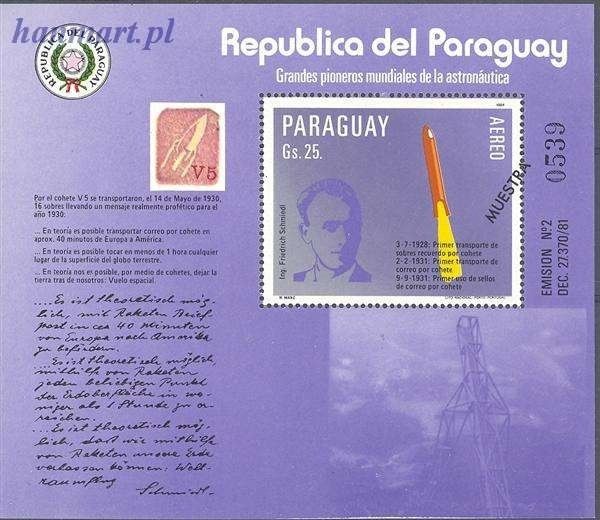Znaczek Paragwaj 1984 Mi spebl 401 Czyste **