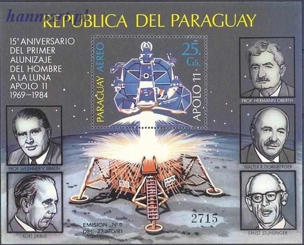 Znaczek Paragwaj 1984 Mi bl 406 Czyste **