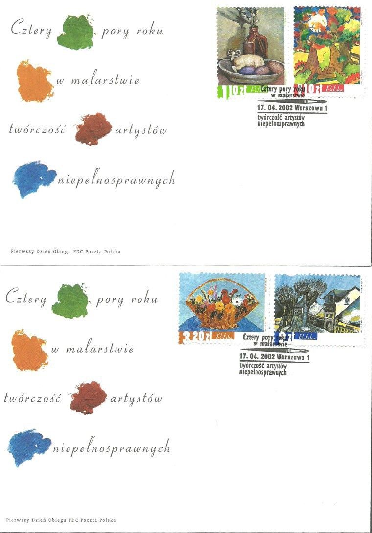 Znaczek Polska 2002 Mi 3965-3968 Fi 3815-3818 FDC