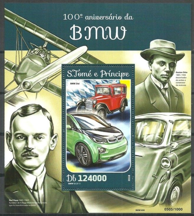 Znaczek Wyspy Św. Tomasza i Książęca 2016 Mi bl 1156 Czyste **