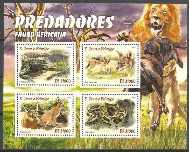 Znaczek Wyspy Św. Tomasza i Książęca 2016 Mi ark 6726-6729 Czyste **
