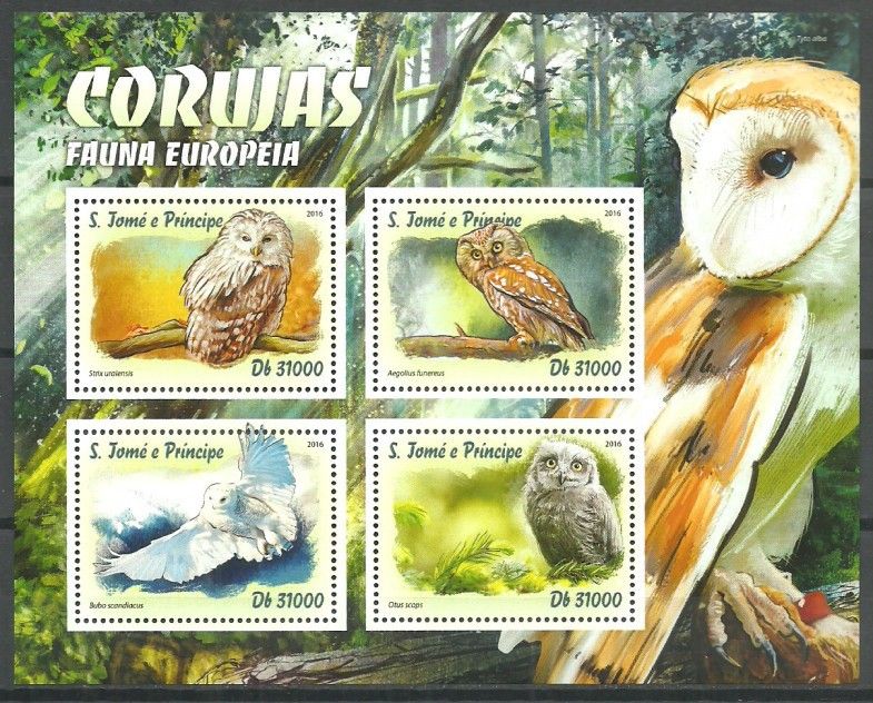 Znaczek Wyspy Św. Tomasza i Książęca 2016 Mi ark 6736-6739 Czyste **