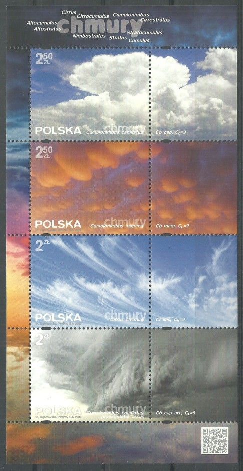 Znaczek Polska 2016 Mi bl 252 Fi bl 291 Czyste **