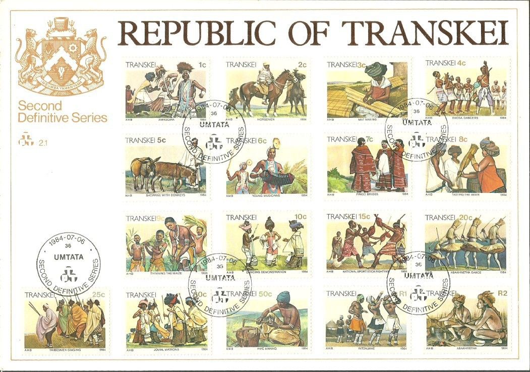 Znaczek Transkei 1984 Mi 137-154 FDC