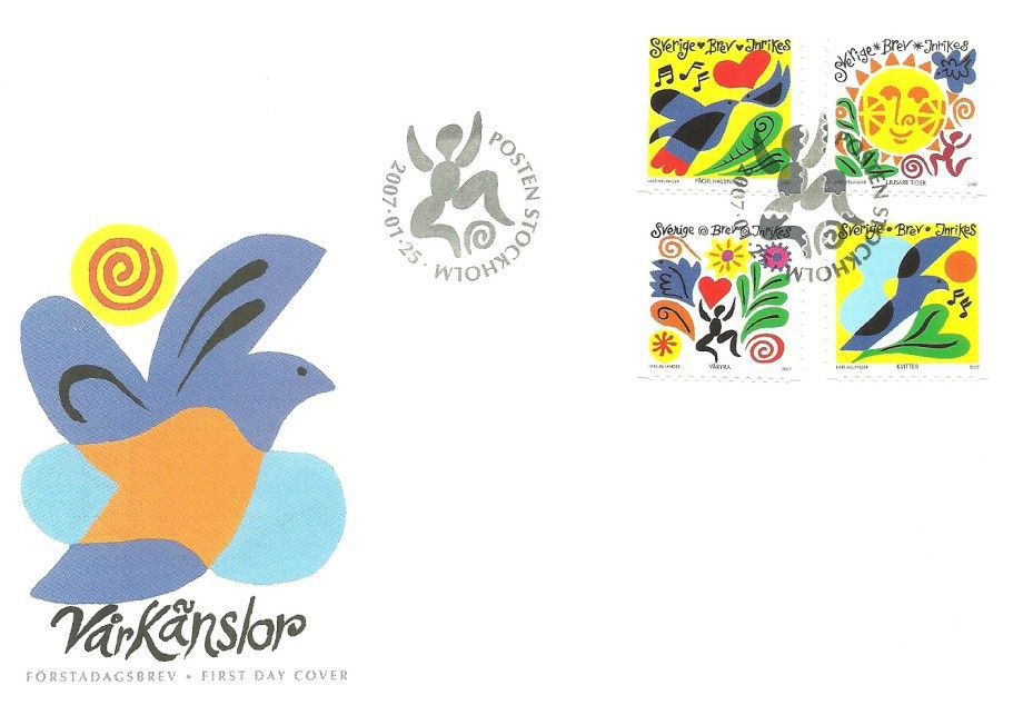 Znaczek Szwecja 2007 Mi 2565-2568 FDC