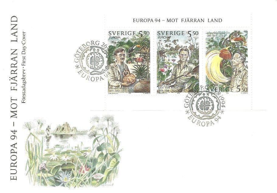 Znaczek Szwecja 1994 Mi h-blatt 222 FDC