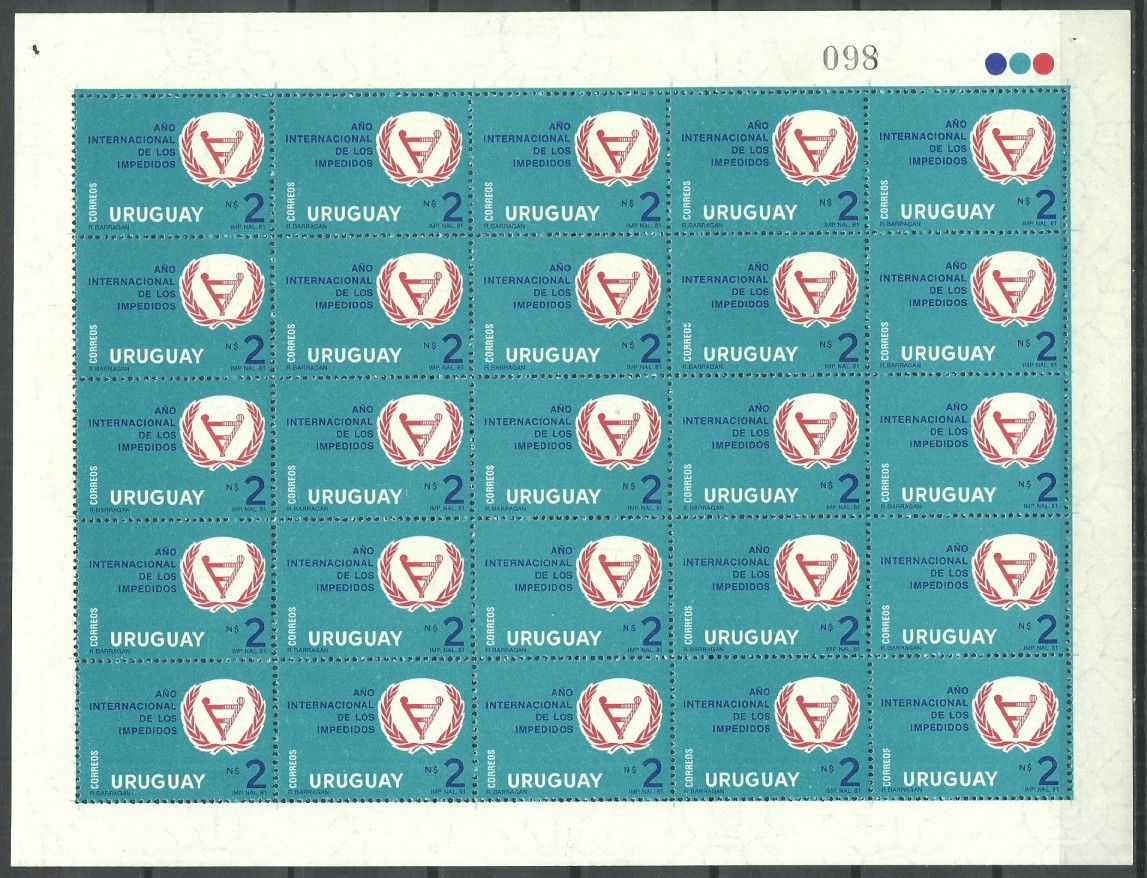 Znaczek Urugwaj 1981 Mi ark 1628 Czyste **