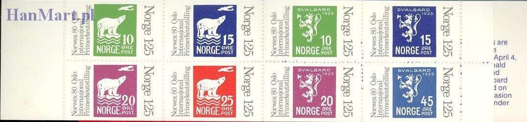 Znaczek Norwegia 1978 Mi mh 1 Czyste **