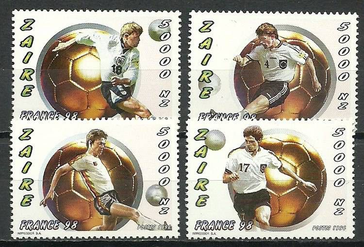 Znaczek Kongo Kinszasa / Zair 1996 Mi 1207-1210 Czyste **