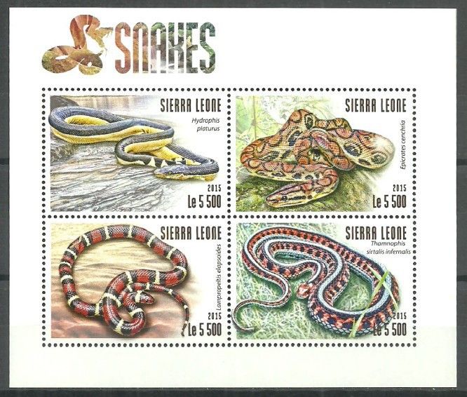 Znaczek Sierra Leone 2015 Mi ark 6347-6350 Czyste **