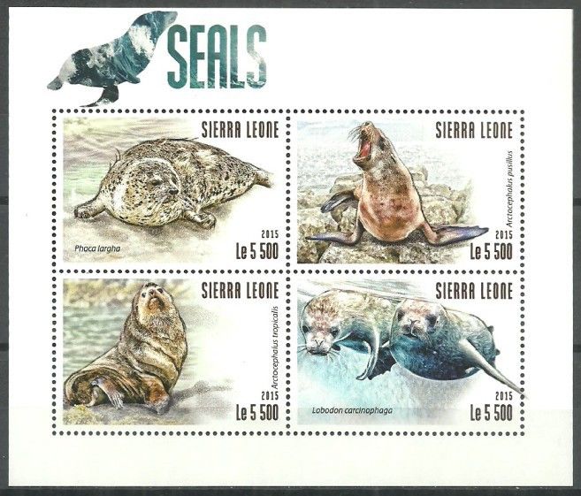 Znaczek Sierra Leone 2015 Mi ark 6387-6390 Czyste **