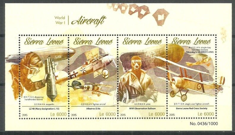 Znaczek Sierra Leone 2015 Mi ark 6667-6670 Czyste **
