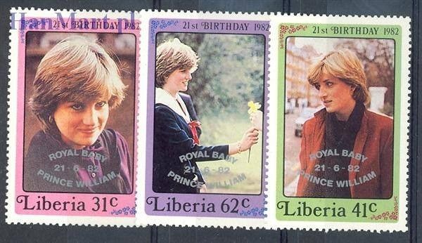 Znaczek Liberia 1982 Mi 1263-1265 Czyste **