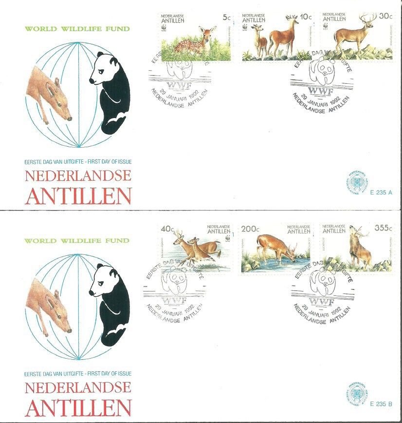 Znaczek Antyle Holenderskie 1992 Mi 739-744 FDC