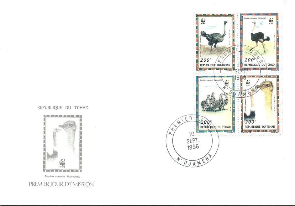 Znaczek Czad 1996 Mi 1370-1373 FDC