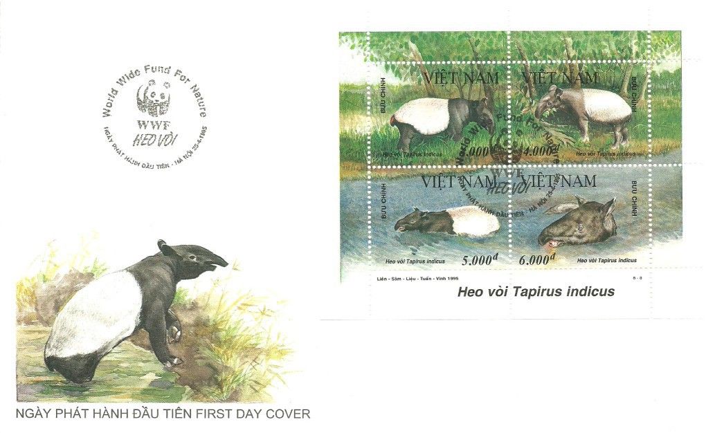 Znaczek Wietnam 1995 Mi ark 2689-2692 FDC