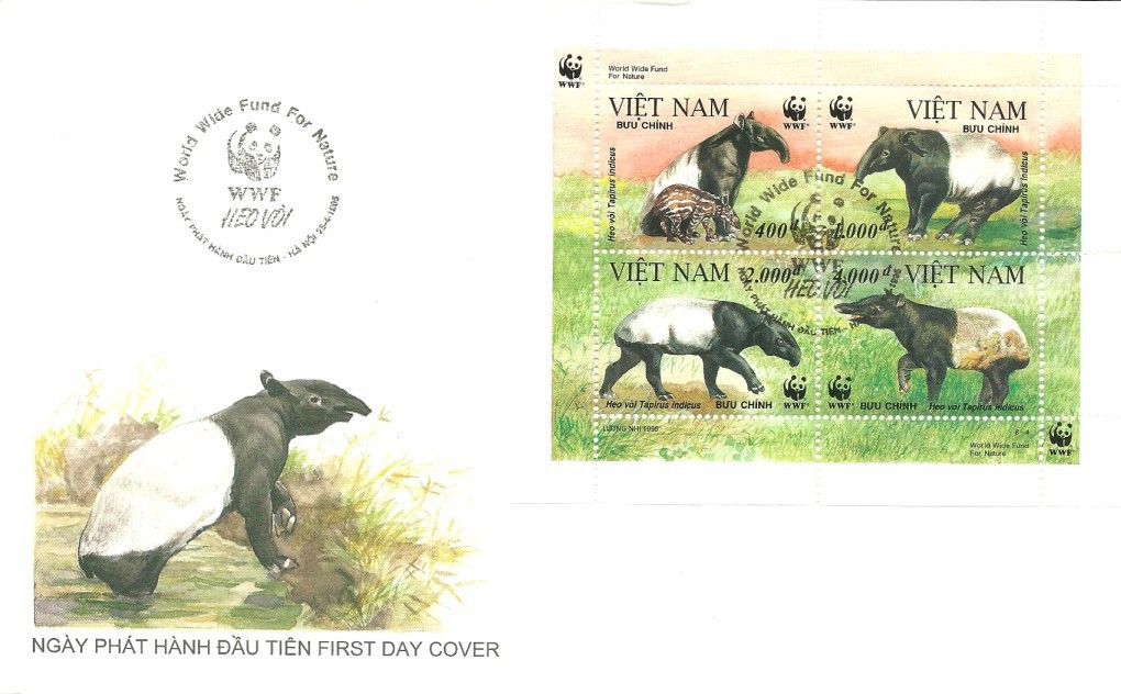 Znaczek Wietnam 1995 Mi ark 2685-2688 FDC