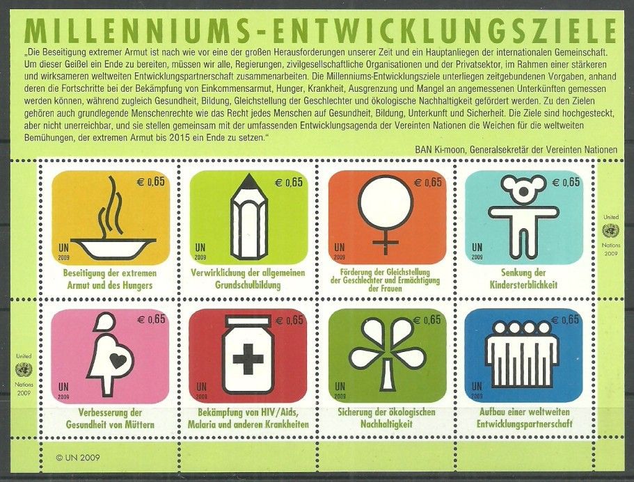 Znaczek Narody Zjednoczone Wiedeń 2009 Mi ark 612 Czyste **