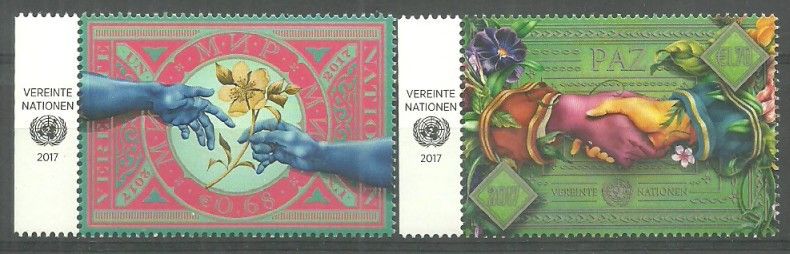 Znaczek Narody Zjednoczone Wiedeń 2017 Mi 1003-1004 Czyste **