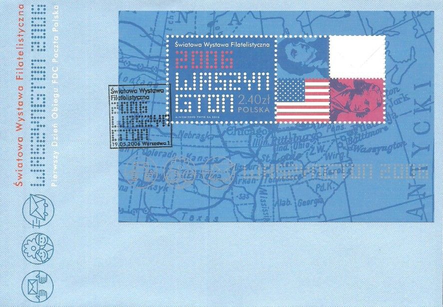 Znaczek Polska 2006 Mi bl 170 Fi bl 201 FDC