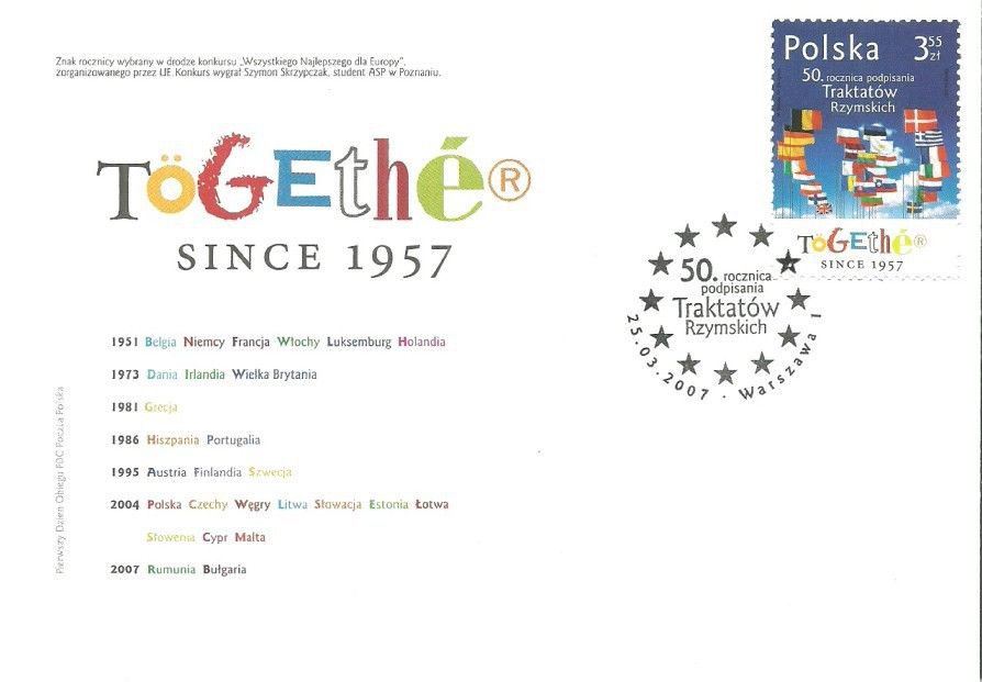 Znaczek Polska 2007 Mi 4303 Fi 4153 FDC