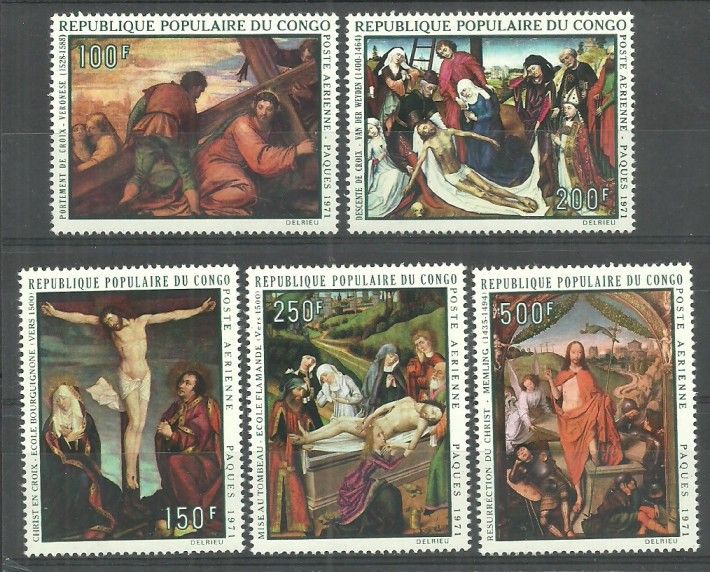 Znaczek Kongo 1971 Mi 282-286 Czyste **