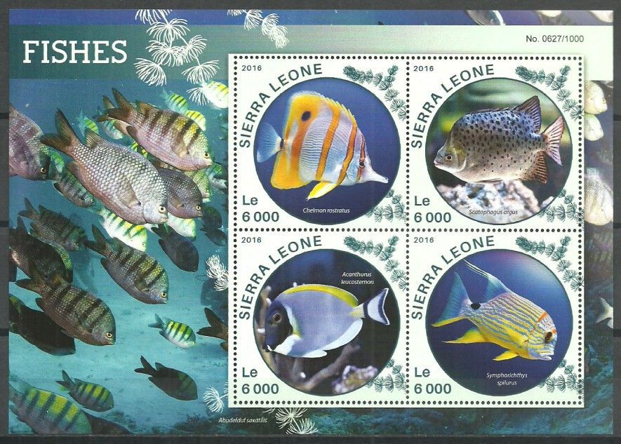Znaczek Sierra Leone 2016 Mi ark 6818-6821 Czyste **