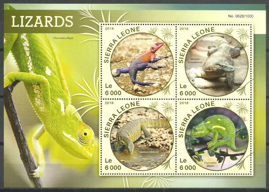 Znaczek Sierra Leone 2016 Mi ark 6833-6836 Czyste **