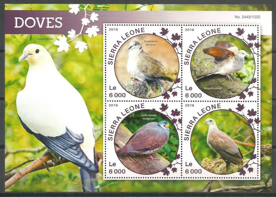 Znaczek Sierra Leone 2016 Mi ark 6838-6841 Czyste **